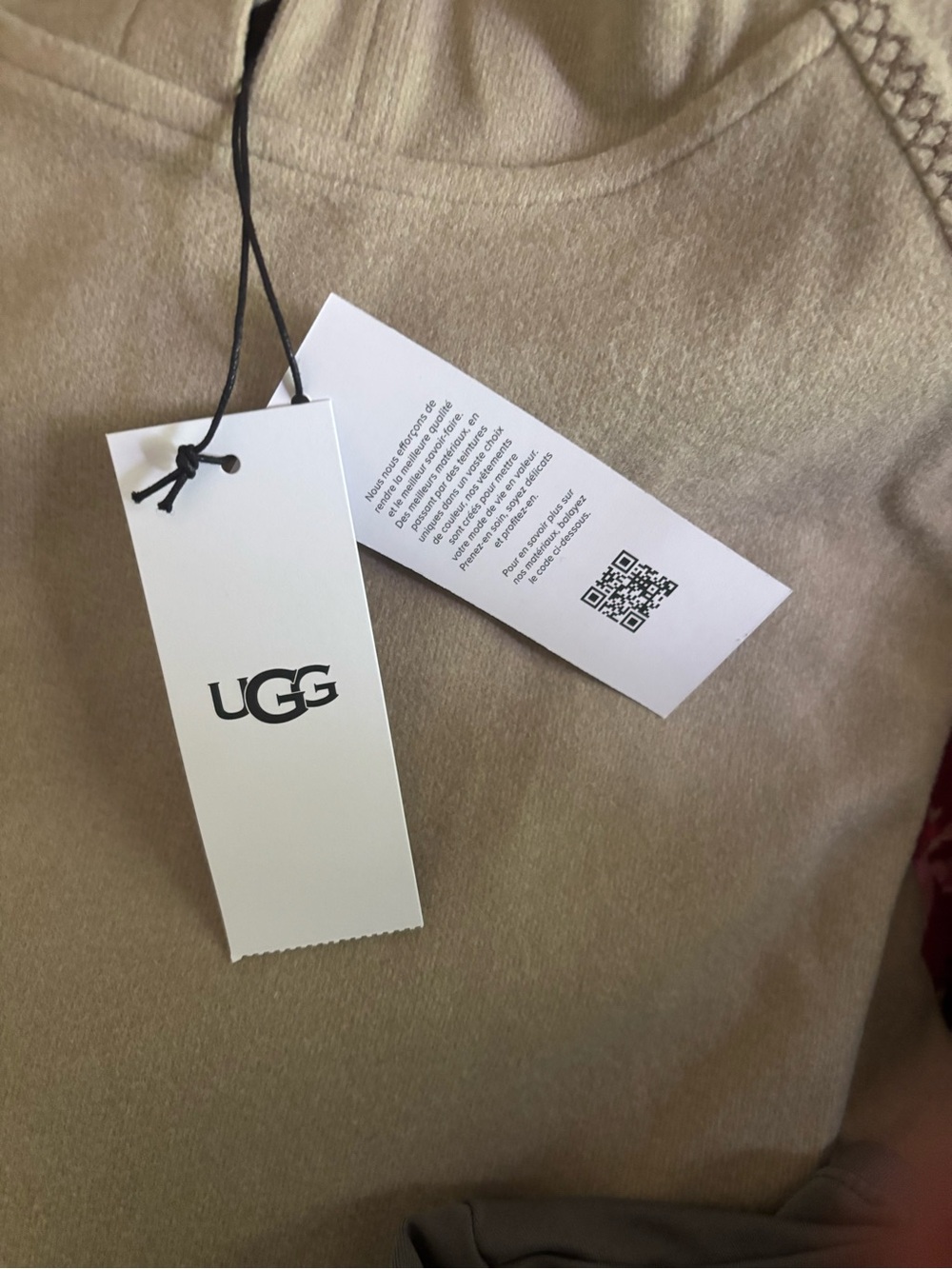 UGG Men's Beige Hooded Pullover Sweatshirt - Picture 6 of 7